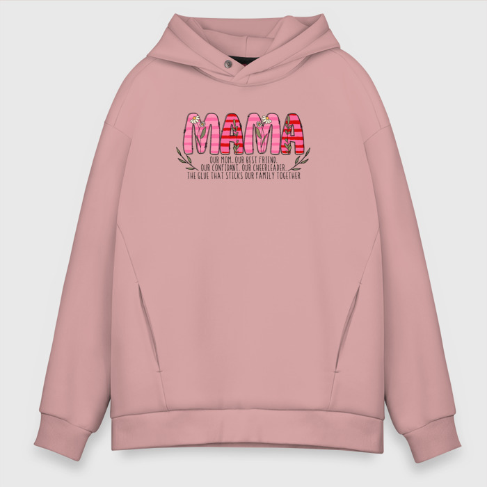 Мужское худи Oversize хлопок Мама   лучшая  подруга фото
