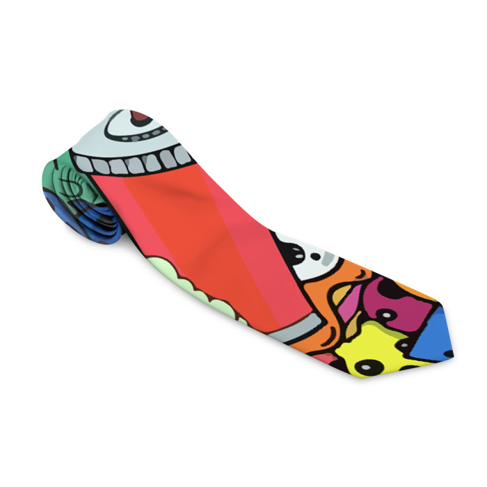 Галстук 3D Fast food pattern   Pop art   Fashion trend фото