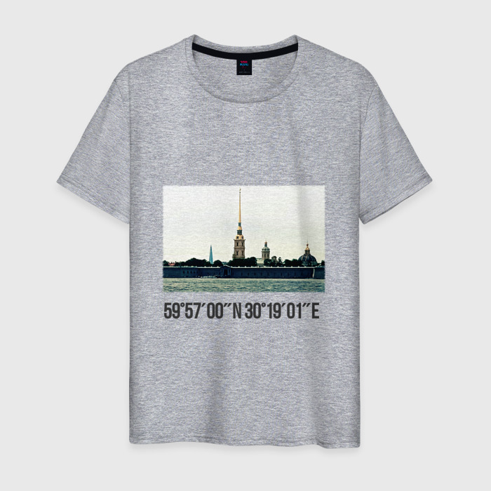 Мужская футболка хлопок Петербург Лахта фото