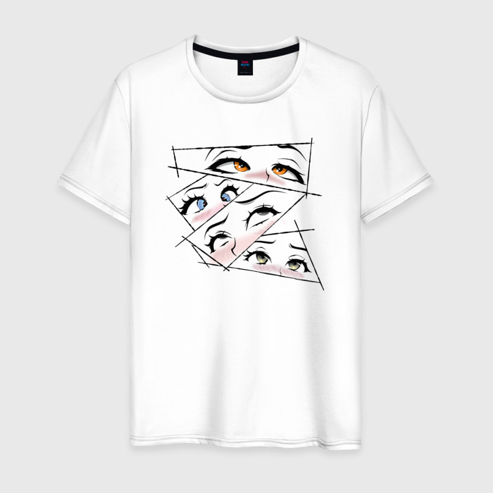 Мужская футболка хлопок Японское ахегао фото