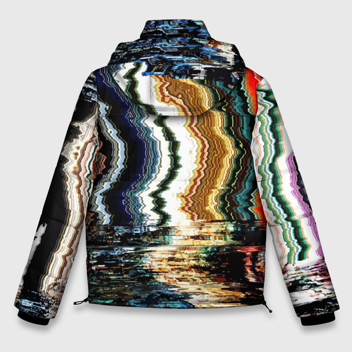 Мужская зимняя куртка 3D Glitch pattern   fashion trend фото