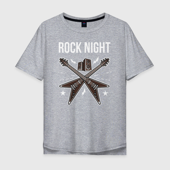 Мужская футболка хлопок Oversize Рок Ночь фото