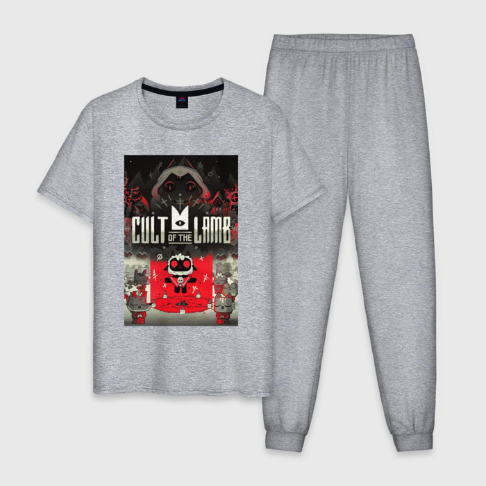 Мужская пижама хлопок Cult of the Lamb game фото