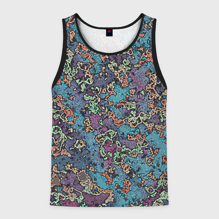 Мужская майка 3D Галлюциногенные узоры фото