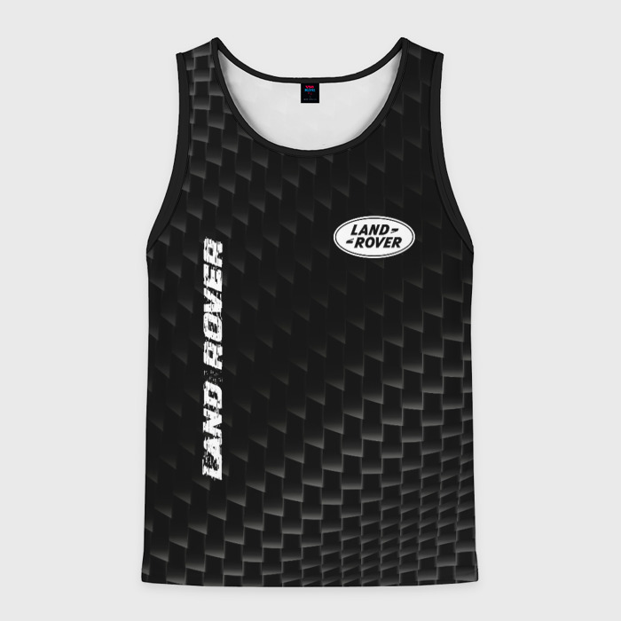 Мужская майка 3D Land Rover карбоновый фон фото