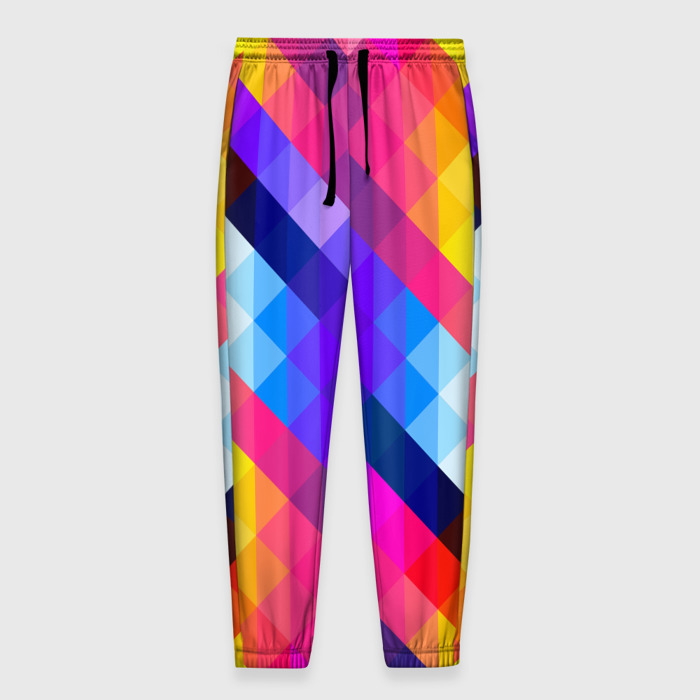 Мужские брюки 3D Яркие квадраты фото