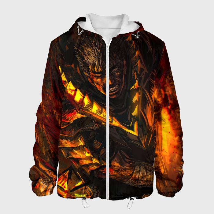 Мужская куртка 3D Берсерк Гатс В Огне фото