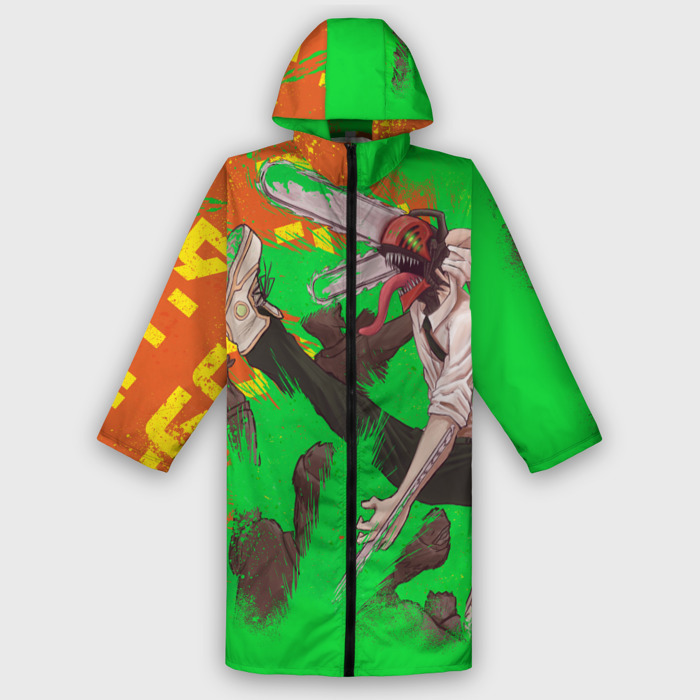 Дождевик унисекс 3D Человек бензопила : Неоновая резня фото