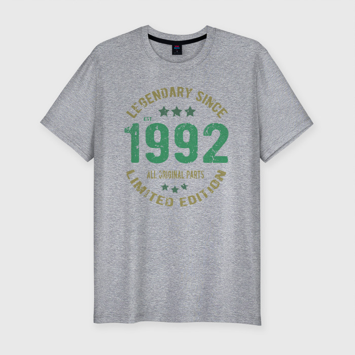 Мужская футболка хлопок Slim Легендарный с 1992 года фото