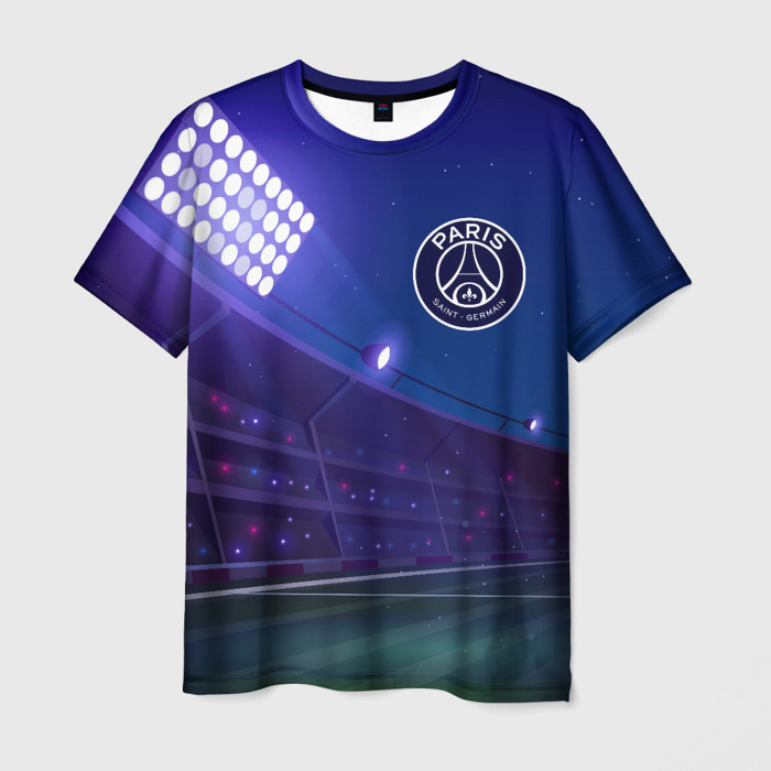 Мужская футболка 3D PSG ночное поле фото