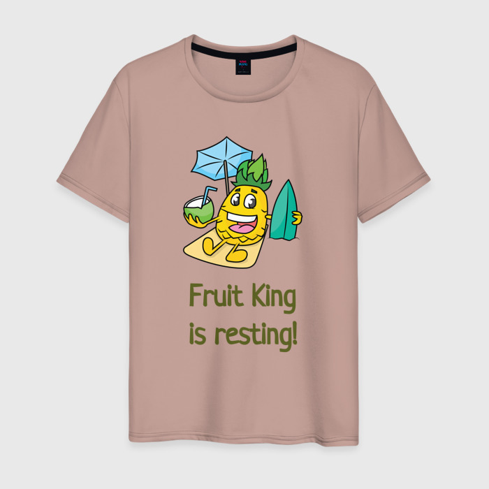 Мужская футболка хлопок Король Фруктов Отдыхает фото
