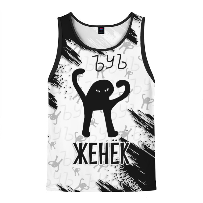 Мужская майка 3D Кот ъуъ Женёк фото