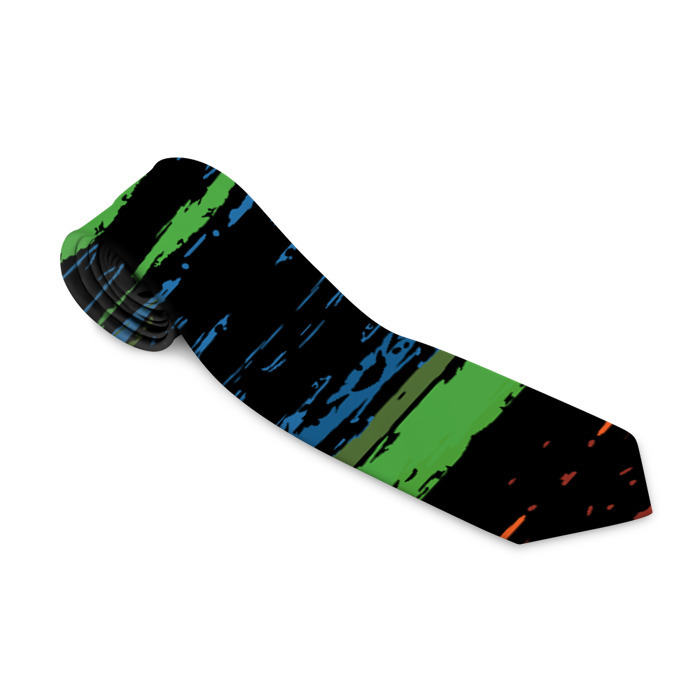 Галстук 3D Мазки цветной краской paint strokes abstract фото