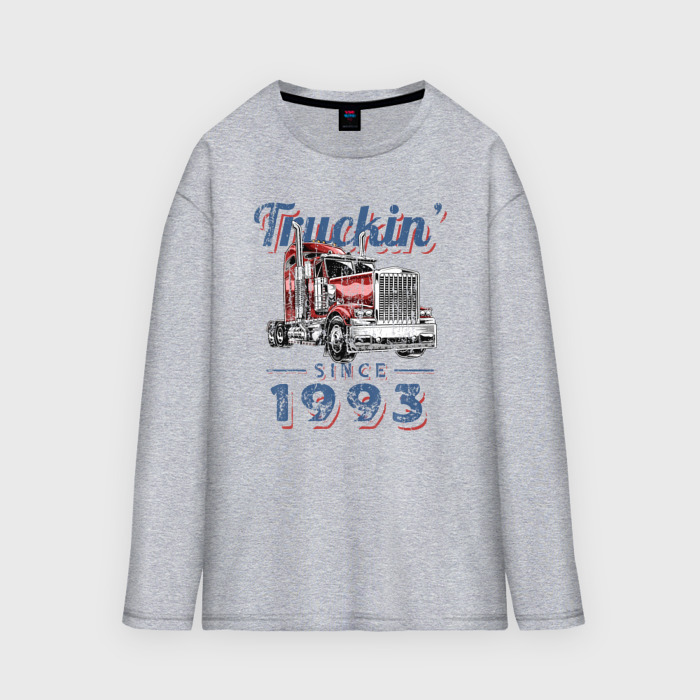 Мужской лонгслив oversize хлопок Грузовик с 1993 года фото