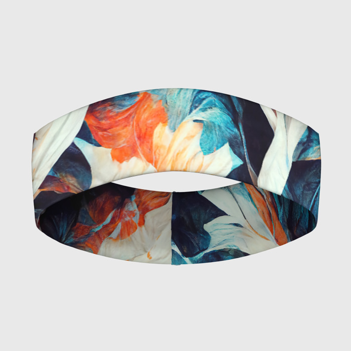 Повязка на голову 3D Красочная листья   абстракция фото