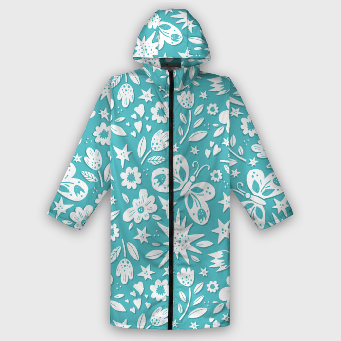 Дождевик унисекс 3D Нежный цветочный паттерн фото