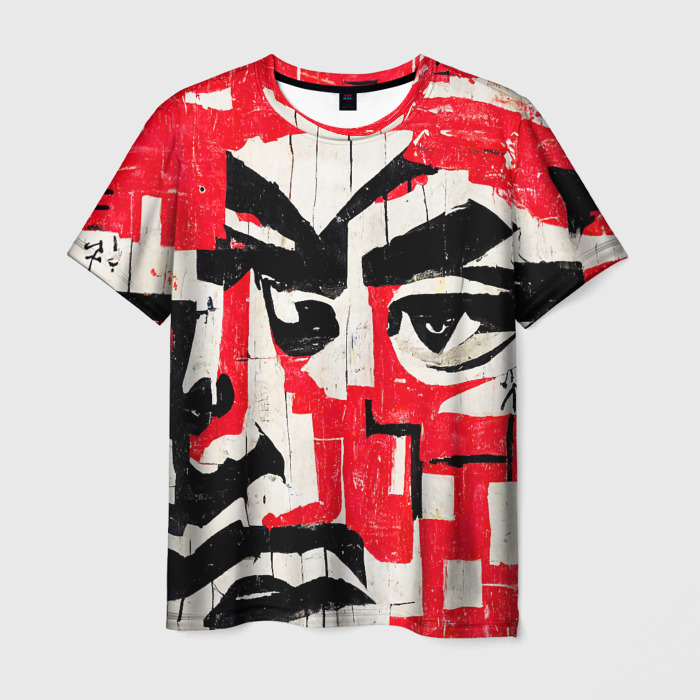 Мужская футболка 3D Уличная гранж абстракция фото