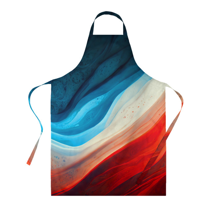 Фартук 3D Неоновые яркие волны фото