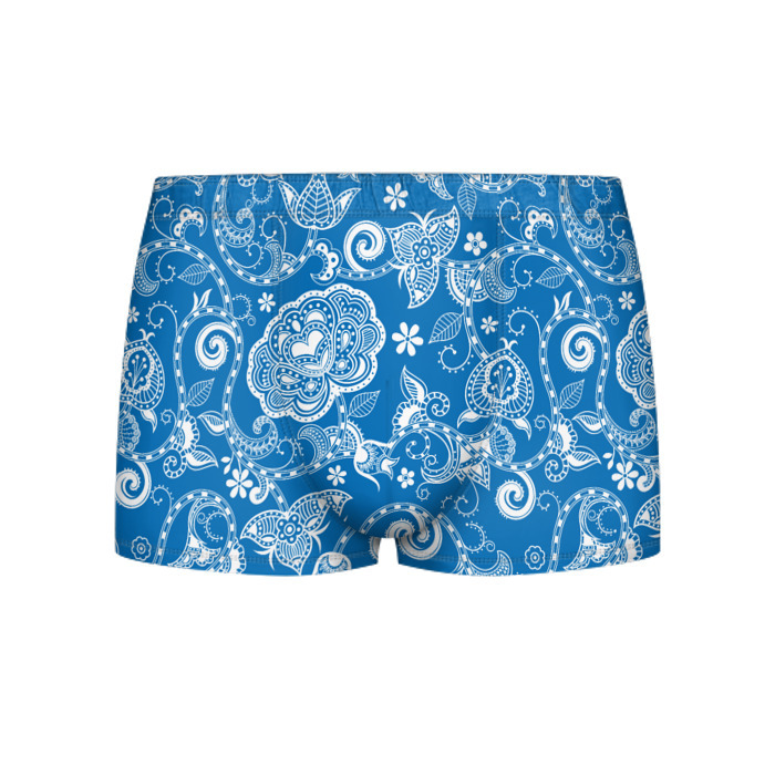 Мужские трусы 3D Голубое кружево фото