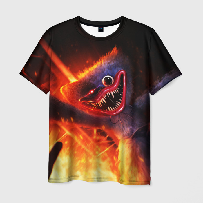 Мужская футболка 3D Хагги Вагги в огне фото