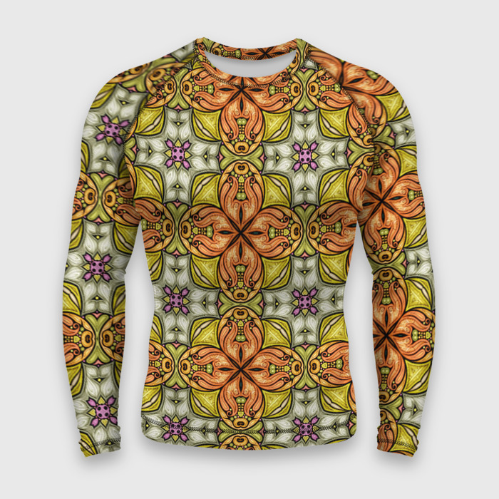Мужской рашгард 3D Калейдоскоп   геометрия фото