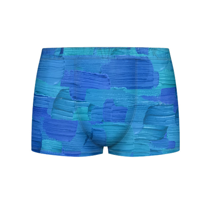 Мужские трусы 3D Синие мазки краски фото