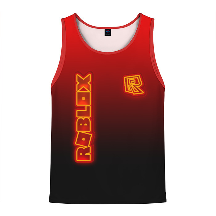 Мужская майка 3D Roblox светящийся логотип фото