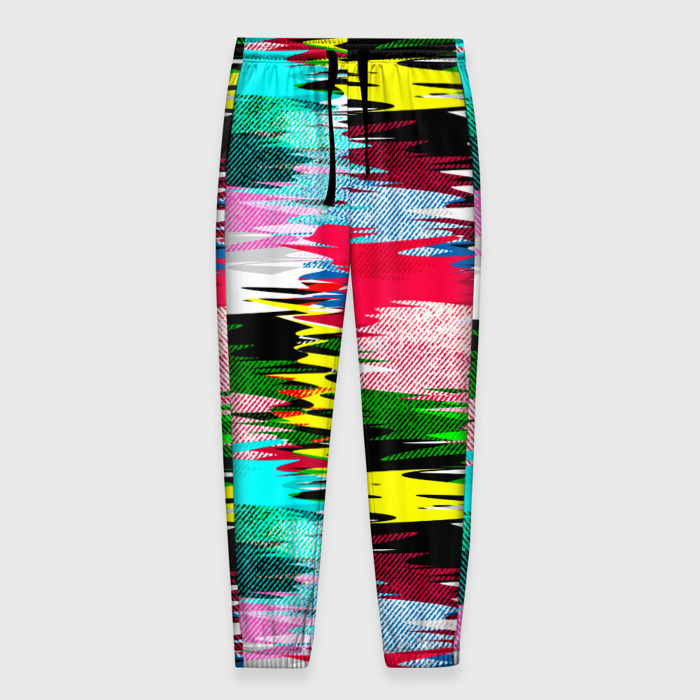 Мужские брюки 3D Абстрактный многоцветный неоновый узор фото