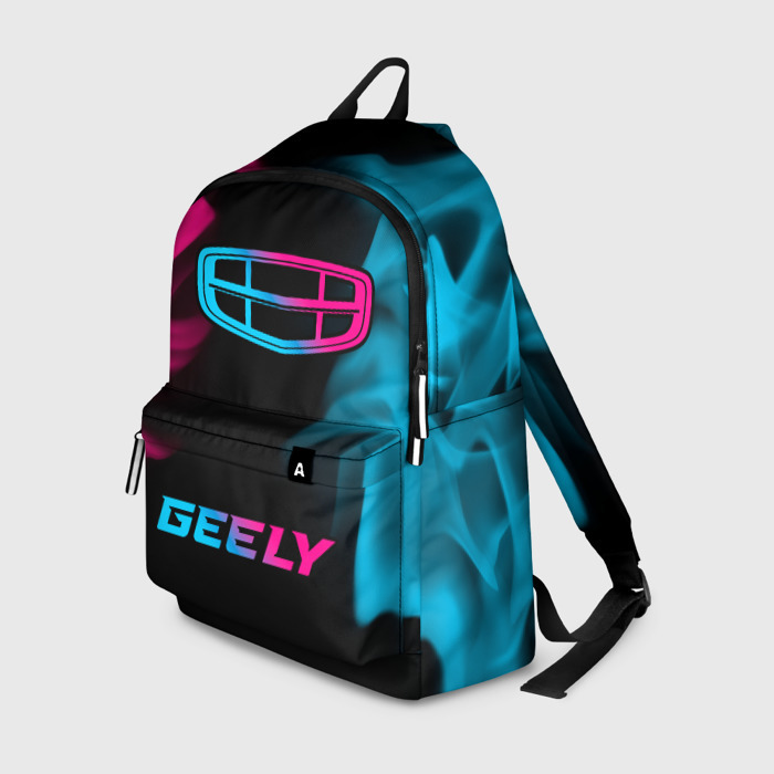 Рюкзак 3D Geely   neon gradient: символ, надпись фото