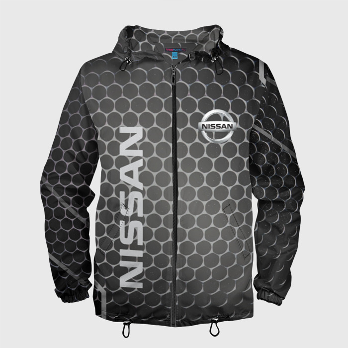Мужская ветровка 3D Nissan карбон фото