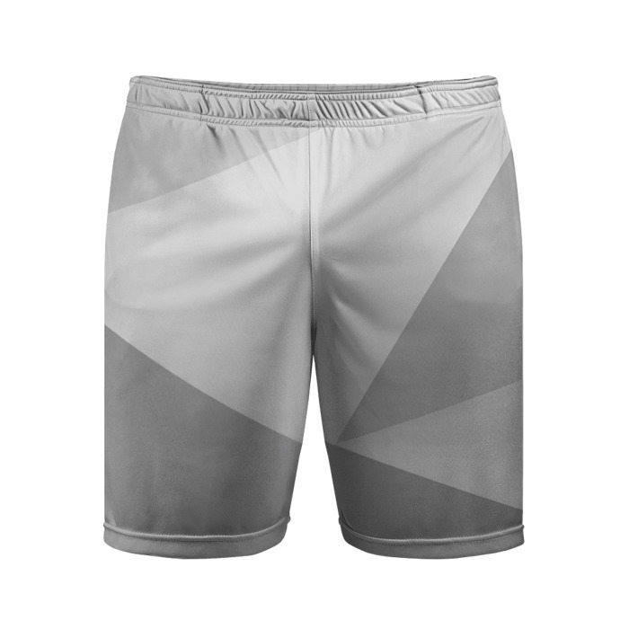 Мужские шорты спортивные Геометрические серые фигуры фото