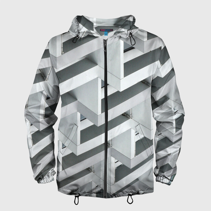 Мужская ветровка 3D Огромное множество блоков   Броня фото