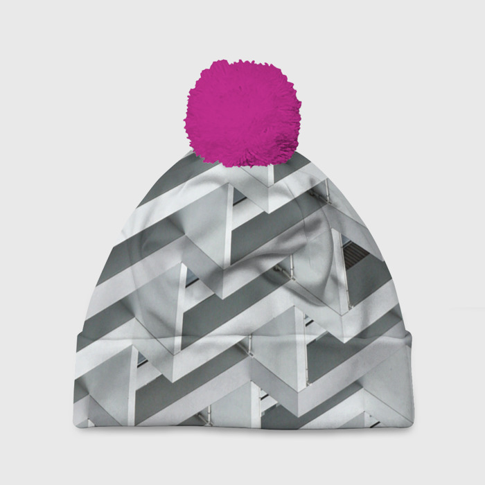 Шапка 3D c помпоном Огромное множество блоков   Броня фото