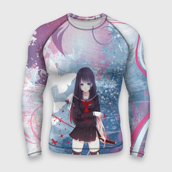 Мужской рашгард 3D Девушка аниме манга фото