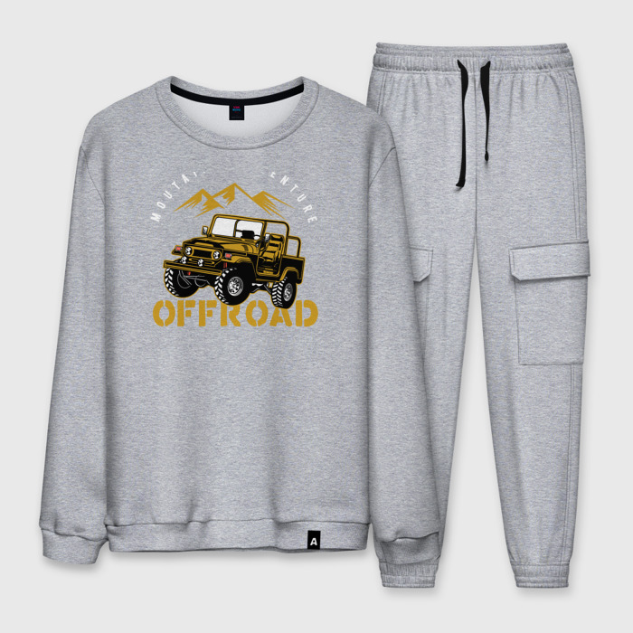 Мужской костюм хлопок Внедорожник на фоне гор фото