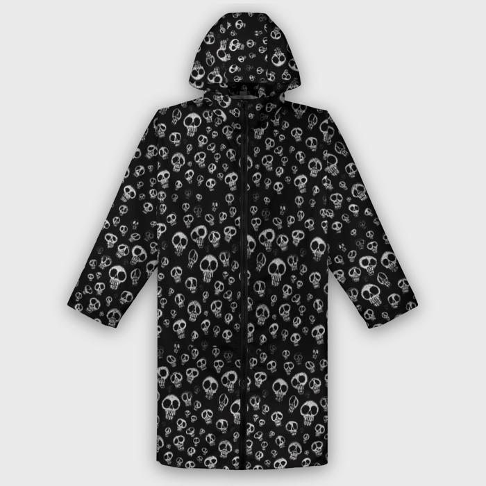 Дождевик унисекс 3D Черепки   покарябанные фото