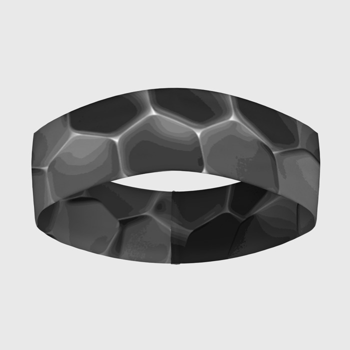 Повязка на голову 3D Черные камни фото