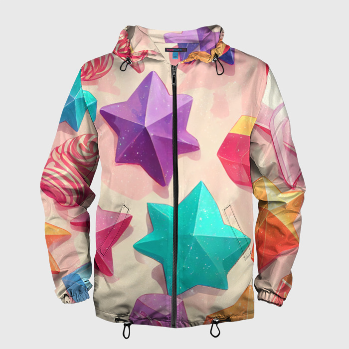 Мужская ветровка 3D Сладости в стиле аниме фото