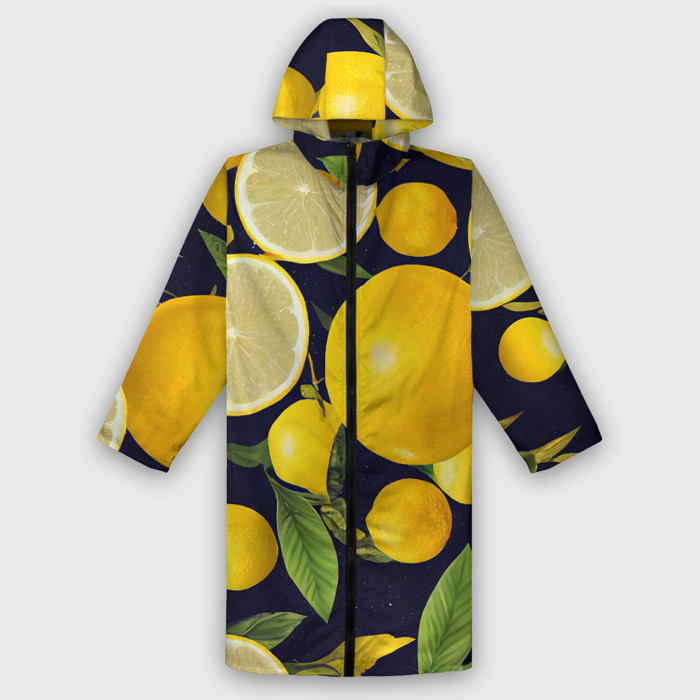 Дождевик унисекс 3D Лимонные дольки фото