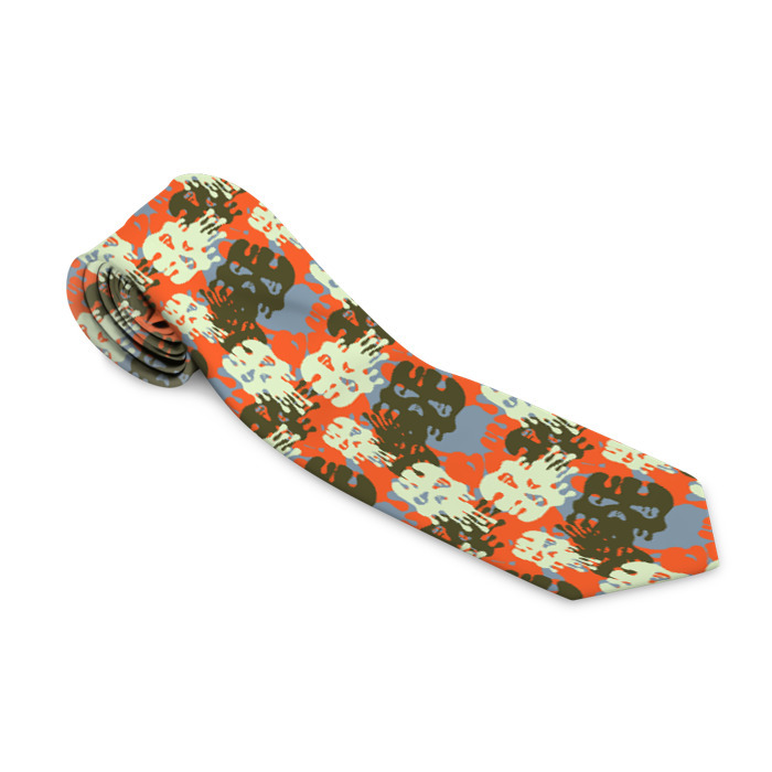 Галстук 3D Череп граффити фото