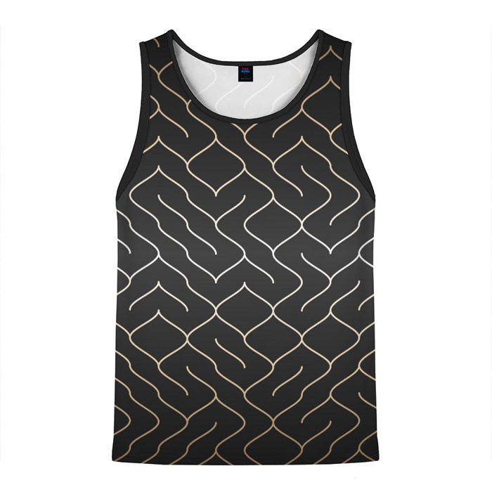 Мужская майка 3D Black Gold   Лабиринт фото