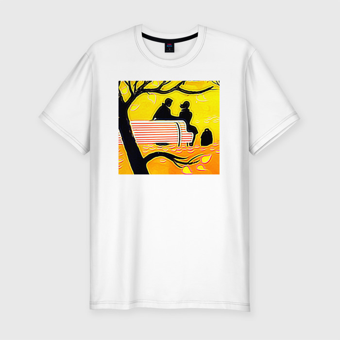 Мужская футболка хлопок Slim Свидание после занятий фото