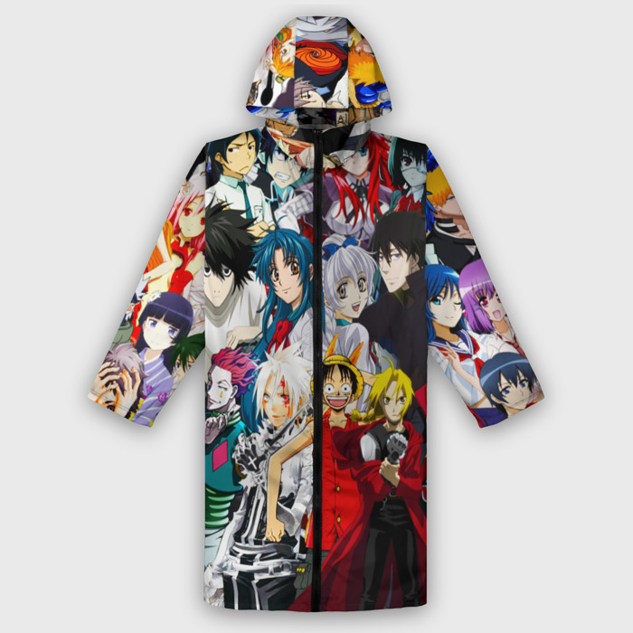 Дождевик унисекс 3D Все аниме персонажи фото