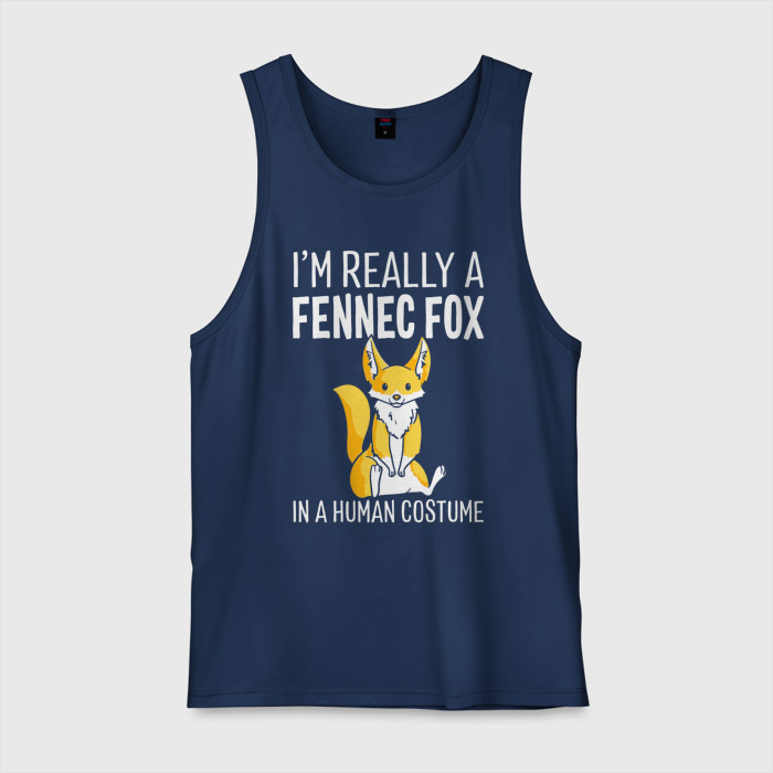 Мужская майка хлопок В действительности я лис Фенек фото