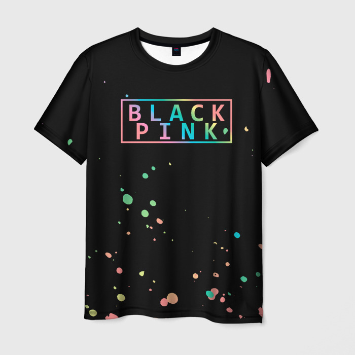 Мужская футболка 3D Blackpink брызги красок фото