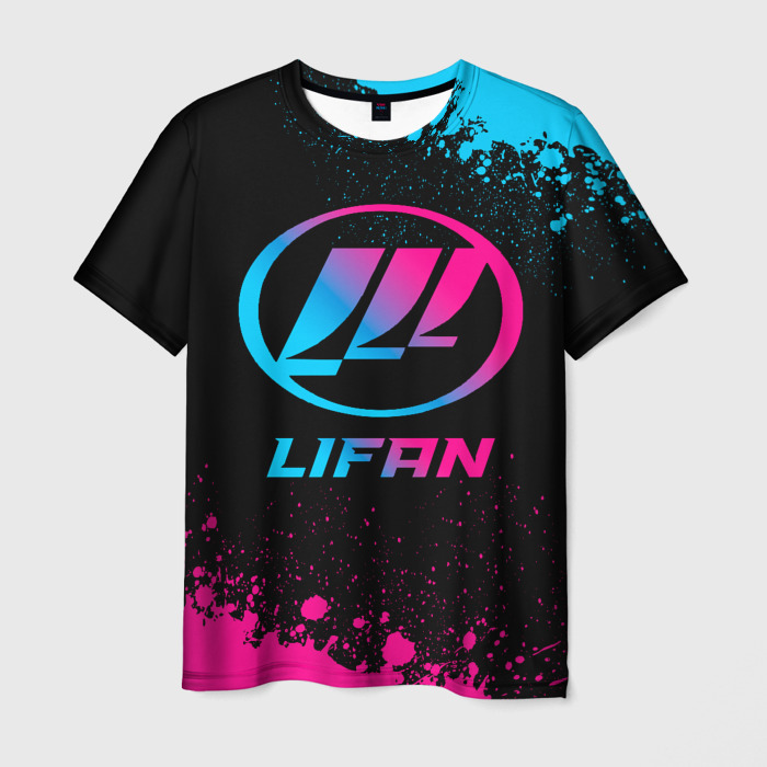 Мужская футболка 3D Lifan   neon gradient фото