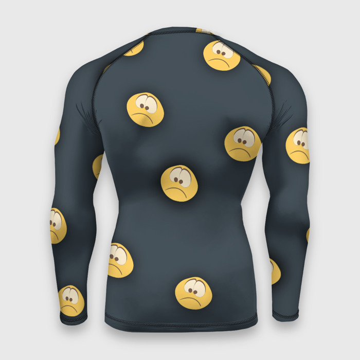 Мужской рашгард 3D Грусть смайла фото