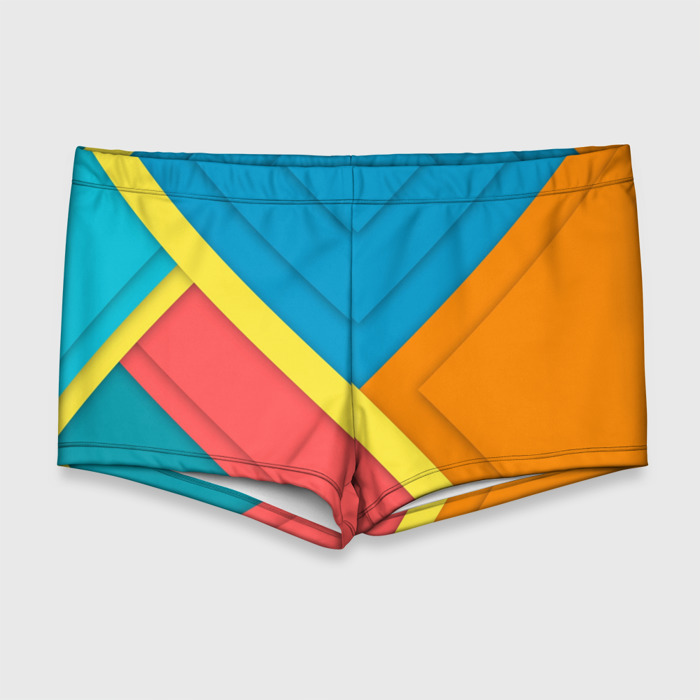 Мужские купальные плавки 3D Простейший геометрический узор фото