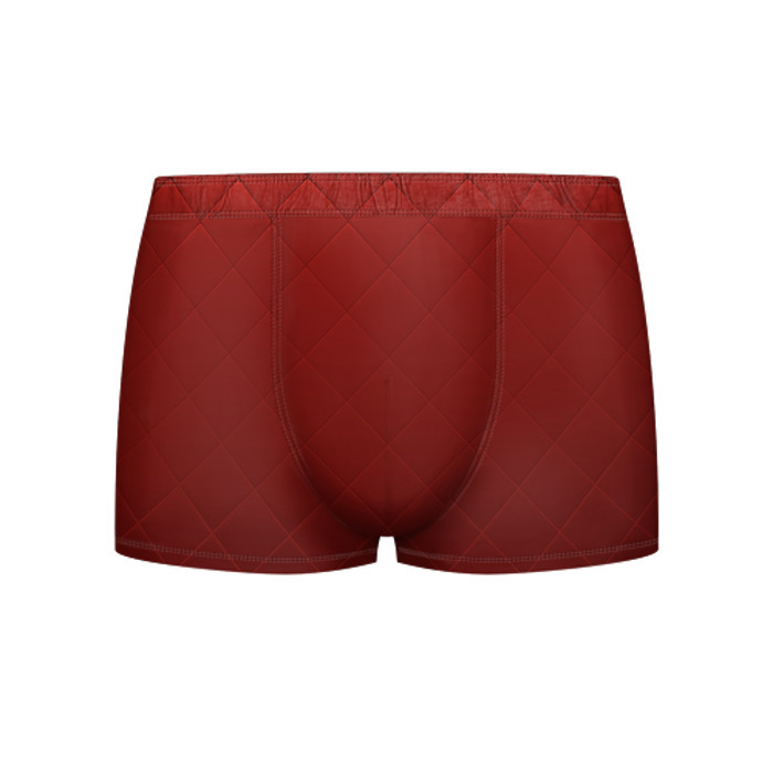 Мужские трусы 3D Симметричные ромбы на красном фото