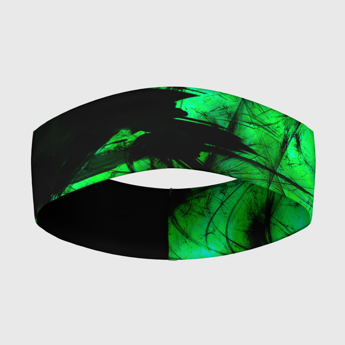 Повязка на голову 3D Зеленый фантом фото